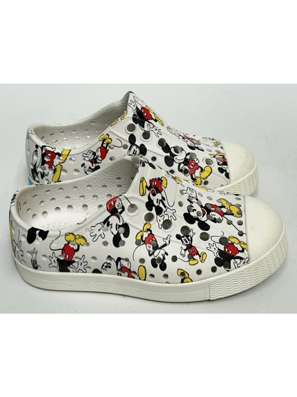 Native Shoes X Disney Mickey Mouse Toddler Slip-On Sneakers Sz C6 White